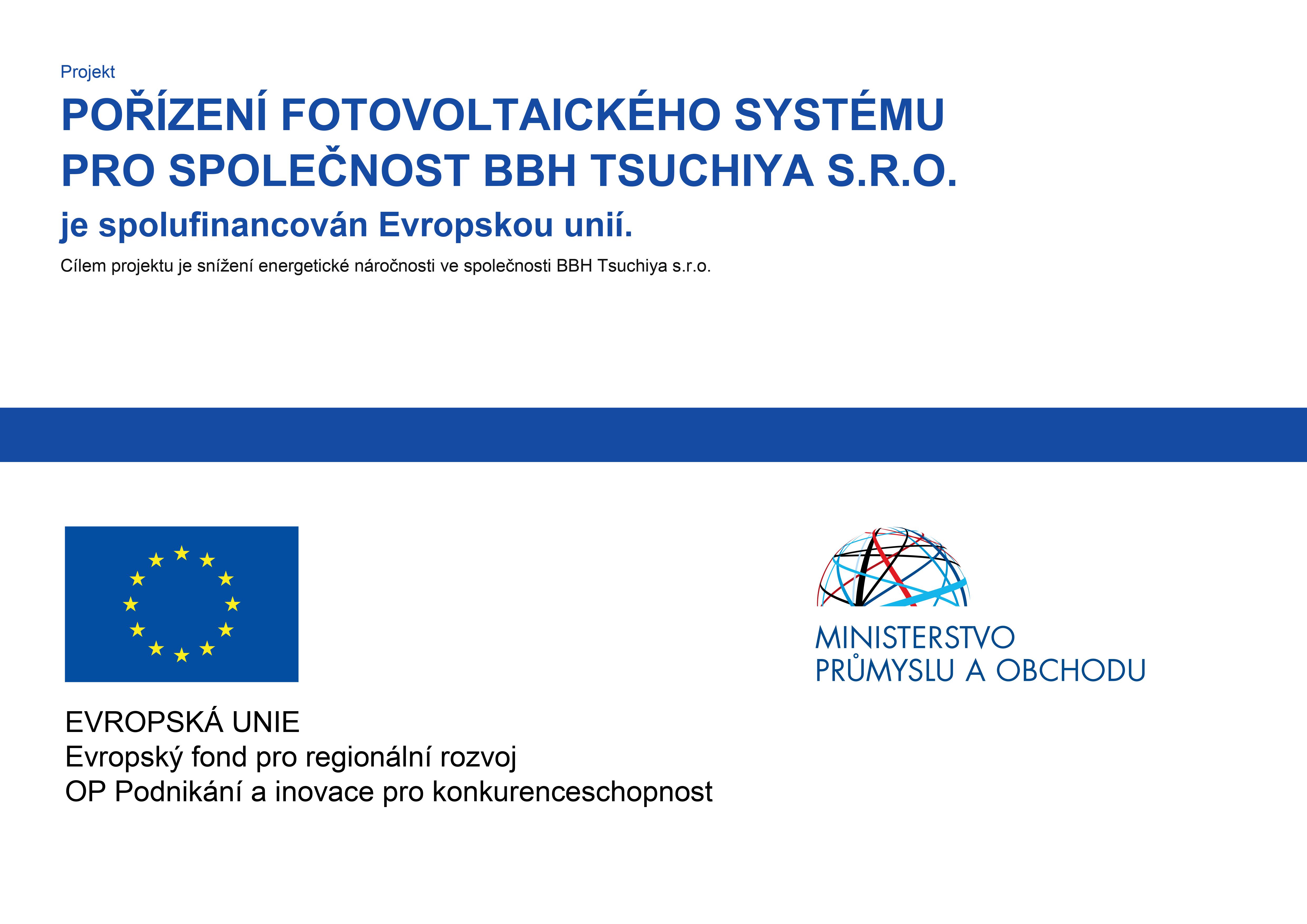 BBH Tsuchiya s.r.o. fotovoltaica
